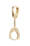 Maria Tash 6.5mm Short Chain Diamond Handcuff Clickers In Yellow Gold/ Diamond