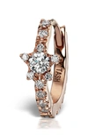 Maria Tash Diamond Star Eternity Clicker In Rose Gold/ Diamond