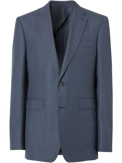 Burberry Classic Fit Wool Mohair Blend Three-piece Suit In Blue