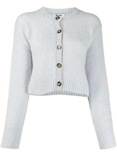 Acne Studios Cropped Crewneck Cardigan In Cardigan Sweater