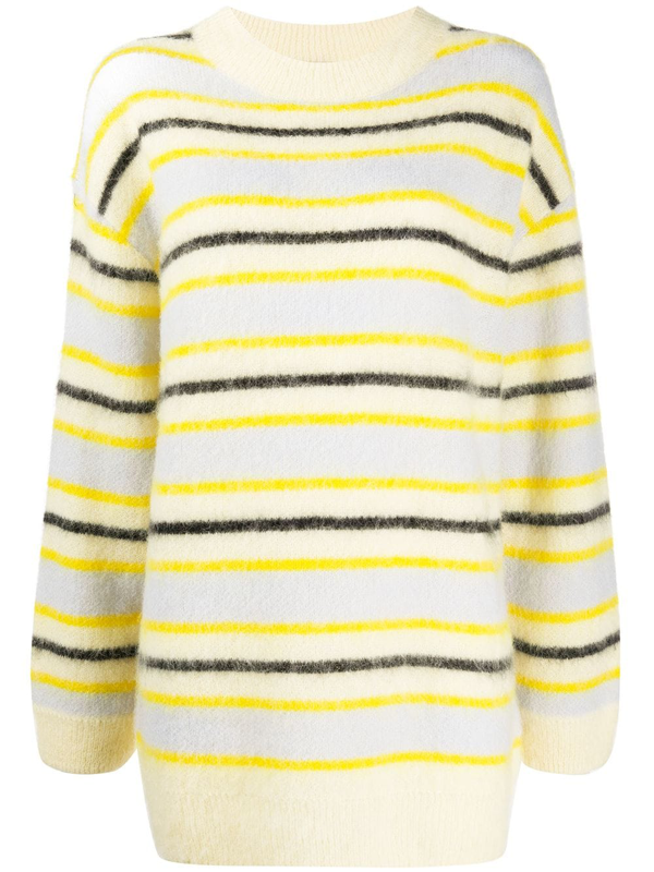 Acne Studios Women's Fluffy Alpaca-blend Mockneck Sweater In Yellow |  ModeSens
