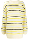 Acne Studios Women's Fluffy Alpaca-blend Mockneck Sweater In Yellow