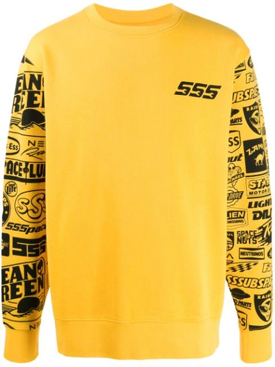 Sss World Corp Pullover Mit Print In Yellow
