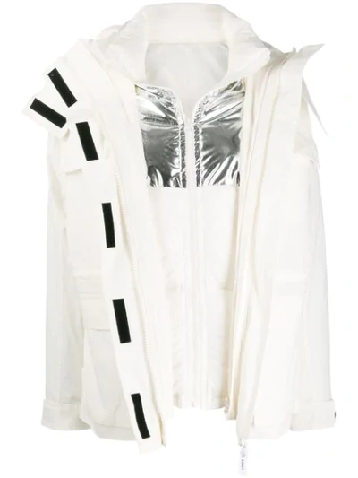 Yves Salomon Double Layer Jacket In White