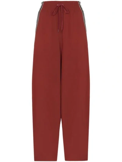 See By Chloé High Waisted Track Pants In Red