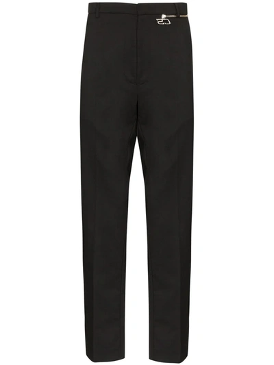 Cmmn Swdn Zip-pocket Tailored Trousers In Black