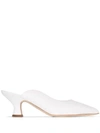 Burberry Holme 60mm Leather Mules In White