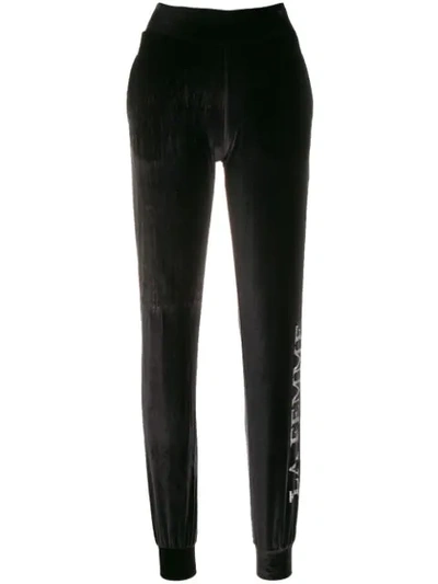 Philipp Plein Jogging Trousers Crystal Plein In Black