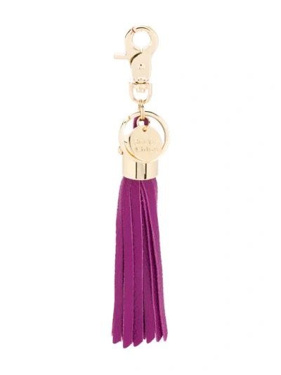 See By Chloé Fringed Keyring In Pink
