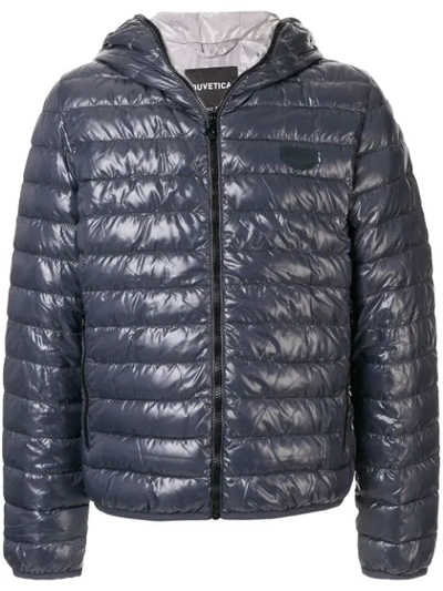 Duvetica Marfak Padded Logo Jacket In Blue