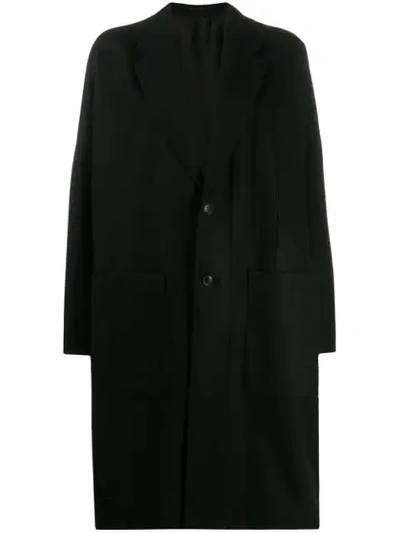 Yohji Yamamoto Oversized Single-breasted Coat In Black