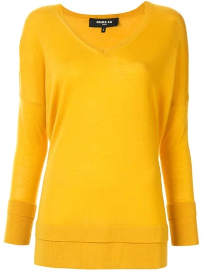 Paule Ka Lightweight Sweater In Yellow