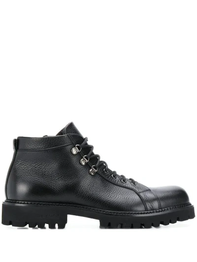 Baldinini Chunky Heel Lace-up Boots In Black