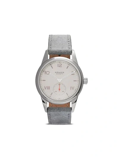 Nomos Club Campus 36mm In White, Silver-plated
