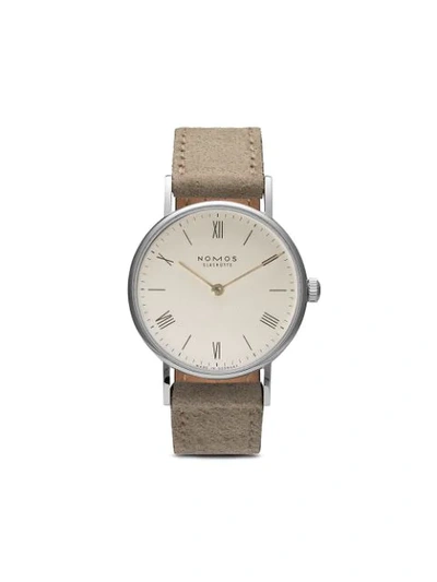 Nomos Ludwig Duo 33mm In White, Silver-plated