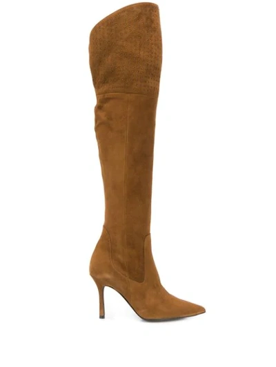 Marc Ellis Studded Thigh-high Boots In Bruciato