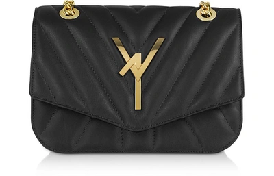 Atelier V1 Handbags Arcadia Quilted Leather Shoulder Bag In Noir / Or Pâle