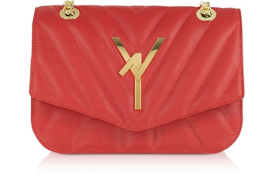 Atelier V1 Handbags Arcadia Quilted Leather Shoulder Bag In Rouge