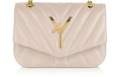 Atelier V1 Handbags Arcadia Quilted Leather Shoulder Bag In Nude