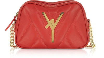 Atelier V1 Handbags Attica Quilted Leather Camera Bag In Rouge