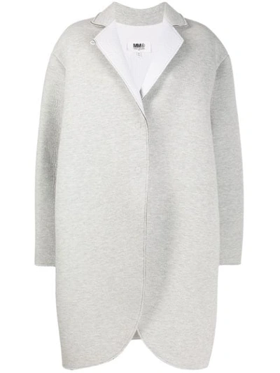 Mm6 Maison Margiela Structured Single-breasted Coat In Grey