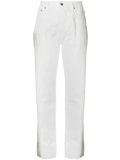 Ambush Reflective Paint Denim Jeans In White