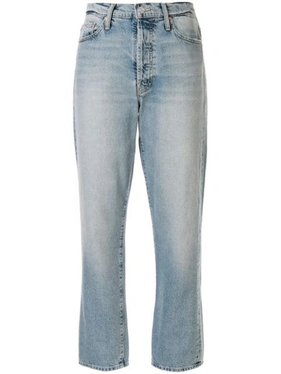 Mother The Huffy Flood Jeans In Blue