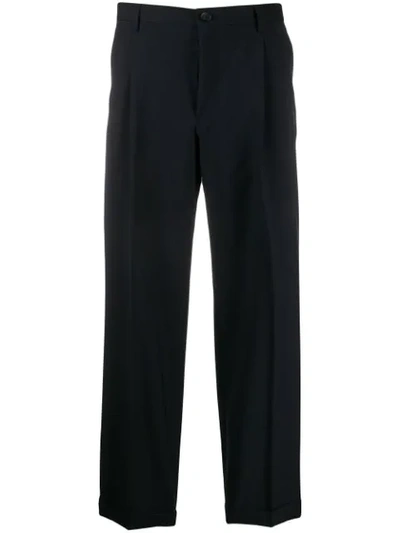 Valentino Straight-leg Tailored Trousers In Blue