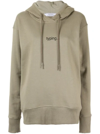 Kseniaschnaider Typing Hoodie In Green