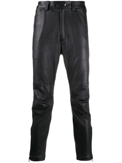 Ann Demeulemeester Motox Panelled Trousers In Black