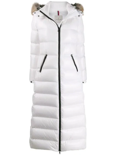 Moncler Hudson Long Padded Coat In White