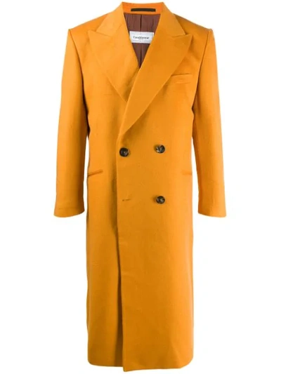 Casablanca Double-breasted Fitted Blazer In Yellow
