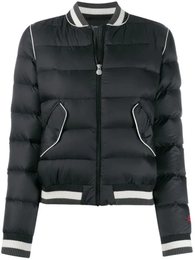 Perfect Moment Quilted Bomber Jacket In Black