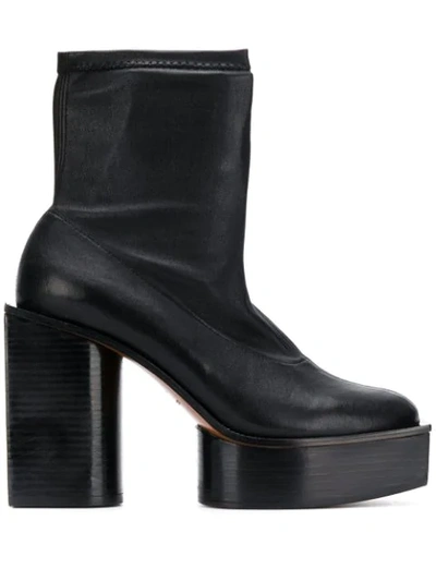 Clergerie Bonnie Platform Boots In Black