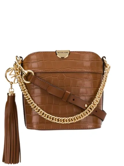 Michael Michael Kors 32f9g05c0e 219 Chestnut Leather/fur/exotic Skins->leather In Brown