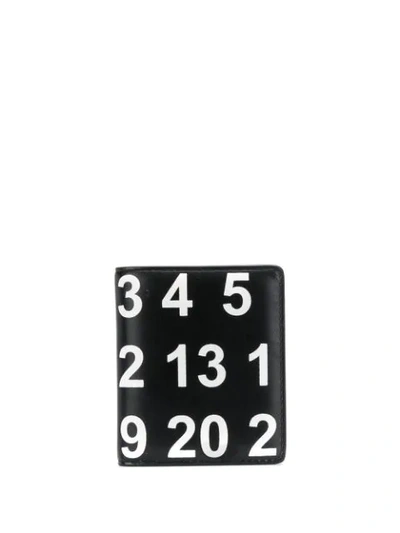 Maison Margiela Number Logo Bi-fold Wallet In Black