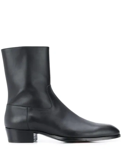 Barbanera Zipped Ankle Boots In Black
