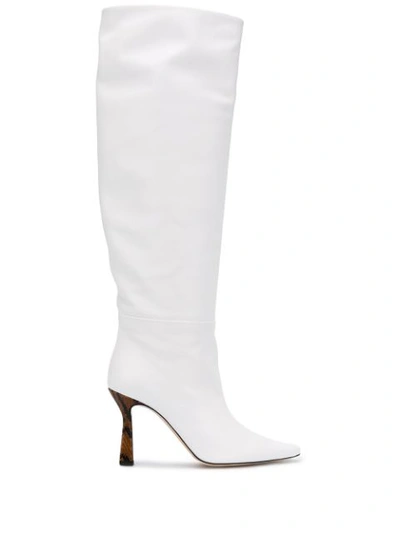 Wandler Lina Knee Boots In White