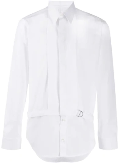 Helmut Lang Belted Cotton Shirt In White