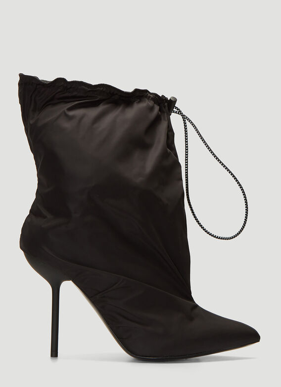 Ben Taverniti Unravel Project Nylon Drawstring Boots In Black | ModeSens