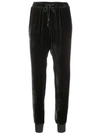 Fabiana Filippi High-shine Velvet Track Pants In Grey