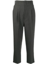 Zucca Tapered Pleat Trousers In Grey