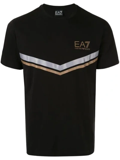 Ea7 Thsirt Graphic Soccer In Black
