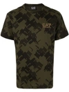 Ea7 Tshirt Camou Gold  Chest In Green