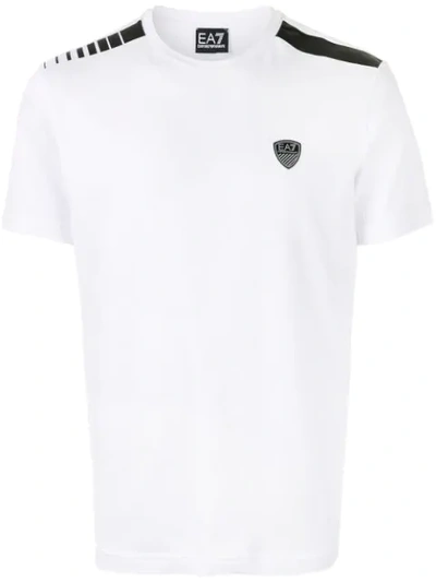 Ea7 T-shirt Mit Logo In White