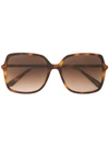 Gucci Oversized Square Sunglasses In Brown