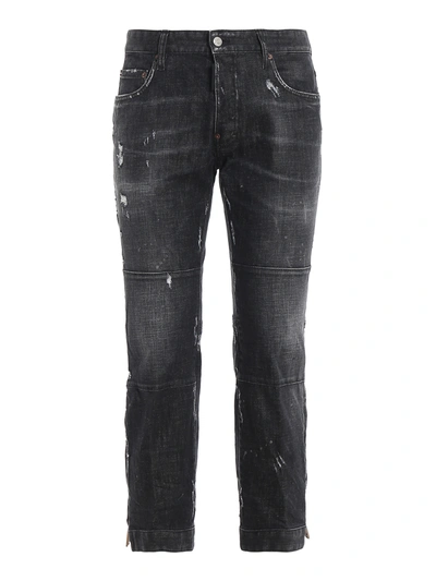 Dsquared2 Biker Ski Jeans In Black