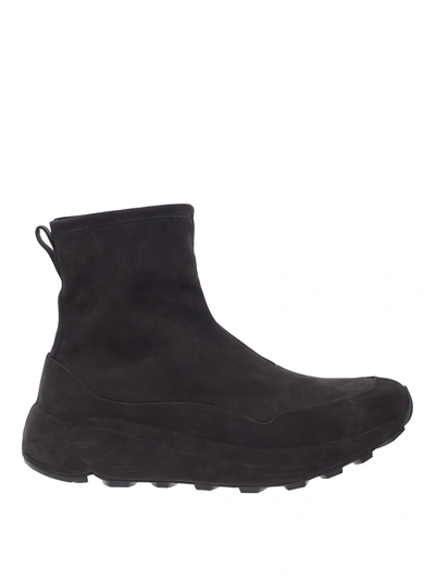 Officine Creative Silky Touch Nubuck Ankle Boots In Black