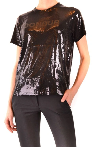 Dondup Black Sequined T-shirt