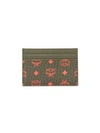 Mcm Men's Visetos Original Card Case In Winter Moss